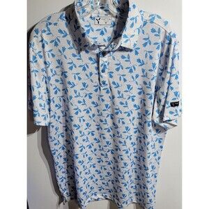 Yatta Mens Golf Polo Coastal Flower Size M